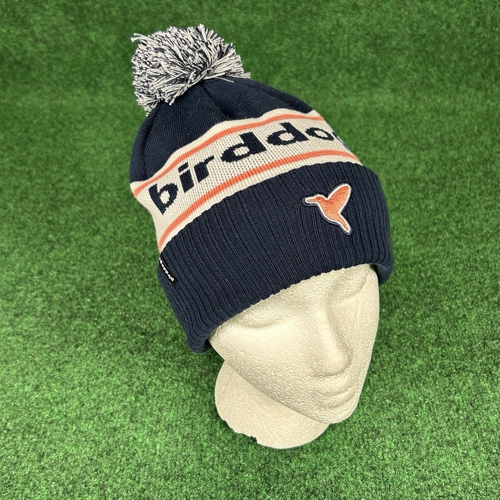 Birddogs Beanie Hat Winter Cap Navy Blue Knit Cuffed Pom Pom Ski One Size Unisex